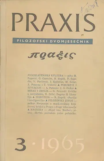 Naslovnica: Praxis, br. 3/1965