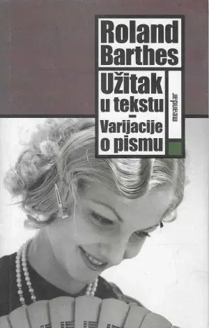Naslovnica: Užitak u tekstu/ Varijacije o pismu