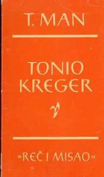 Naslovnica: Smrt u Veneciji / Tonio Kroger