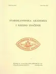 Naslovnica: Staroslavenska akademija i njezino značenje (Slovo 44-46/1994-96)