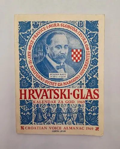 Naslovnica: Hrvatski glas: kalendar za god. 1969