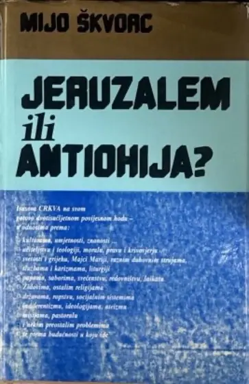 Naslovnica: Jeruzalem ili Antiohija?