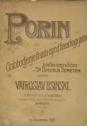 Naslovnica: Porin ili Oslobođenje Hrvata ispod franačkog jarma
