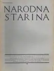 Naslovnica: Narodna starina 31/1933