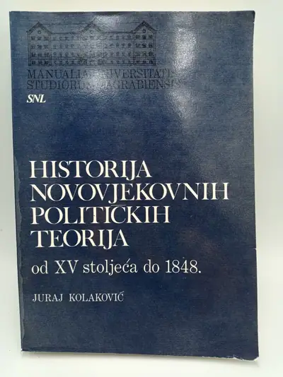 Naslovnica: Hitorija novovjekovnih političkih teorija od XV. stoljeća do 1848