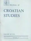 Naslovnica: Journal of Croatian Studies XX/1979