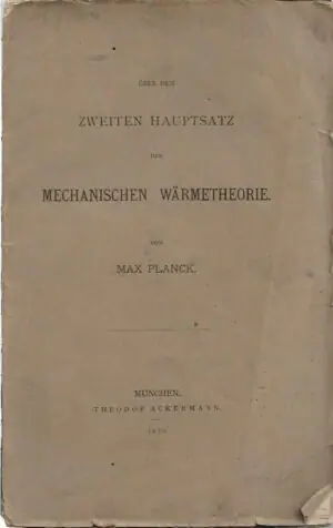 Naslovnica: Über den zweiten Hauptsatz der mechanischen Wärmetheorie