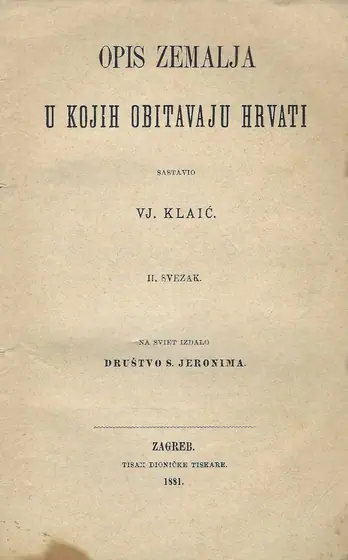 Naslovnica: Opis zemalja u kojima obitavaju Hrvati