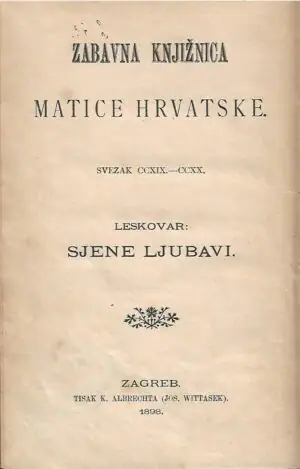 Naslovnica: Sjene ljubavi : pripovijest