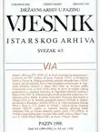 Naslovnica: Vjesnik Istarskog arhiva 4-5/1994-1995
