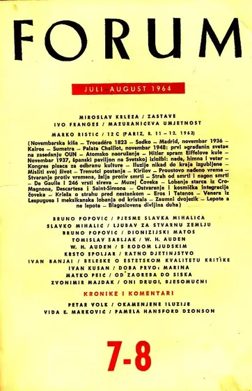 Naslovnica: Forum, 7-8/1964