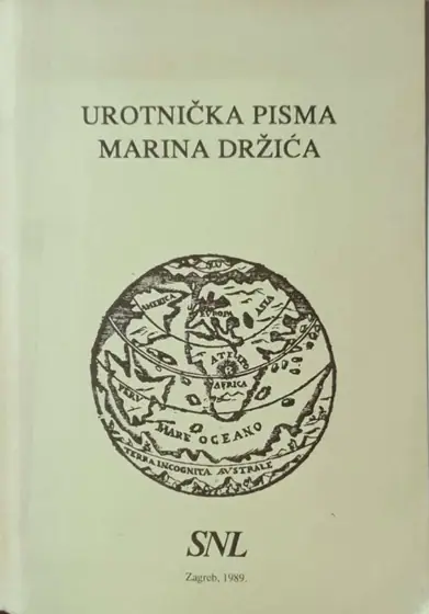 Naslovnica: Urotnička pisma Marina Držića