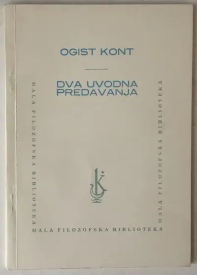 Naslovnica: Kurs Pozitivne Filozofije, Dva Uvodna Predavanja