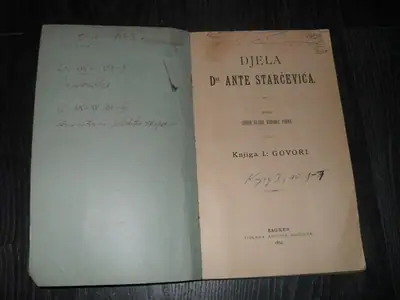 Naslovnica: Djela Dra. Ante Starčevića I-II.