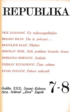 Naslovnica: Republika 7-8/1974