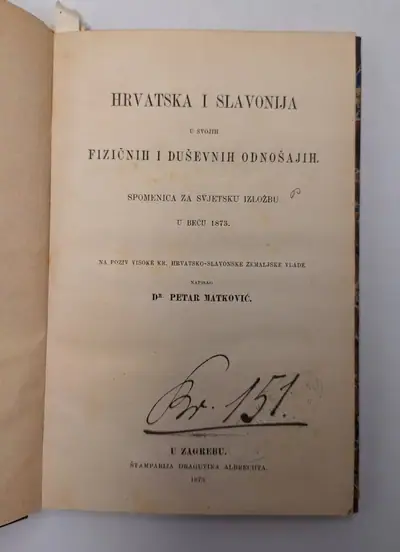 Naslovnica: Hrvatska i Slavonija u svojih fizičkih i duševnih odnošajih