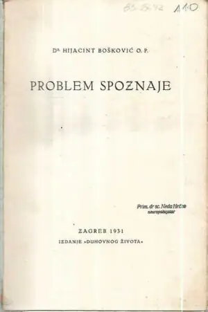Naslovnica: Problem spoznaje