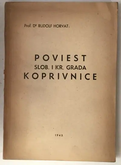 Naslovnica: Poviest slob. i kr. grada Koprivnice