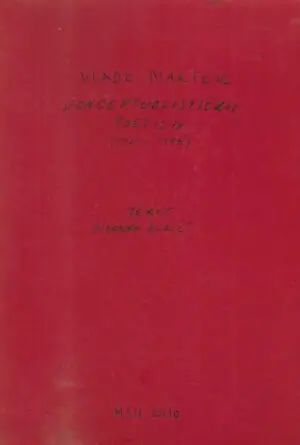 Naslovnica: Konceptualistička poezija (S potpisom umjetnika)