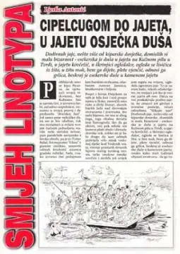 Naslovnica: Cipelcugom do jajeta, u jajetu osječka duša