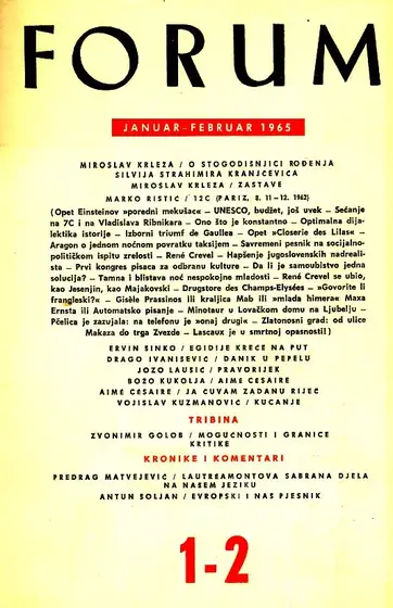 Naslovnica: Forum, 1/2/1965