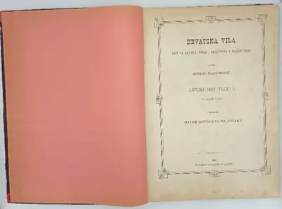 Naslovnica: Hrvatska vila 1882.