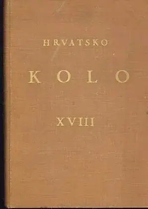 Naslovnica: Hrvatsko kolo, knjiga XVIII/1937