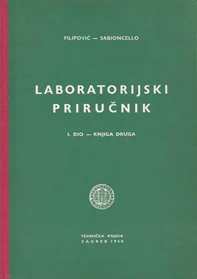 Naslovnica: Laboratorijski priručnik 1. dio – knjiga druga