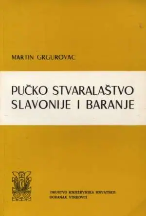 Naslovnica: Pučko stvaralaštvo Slavonije i Baranje