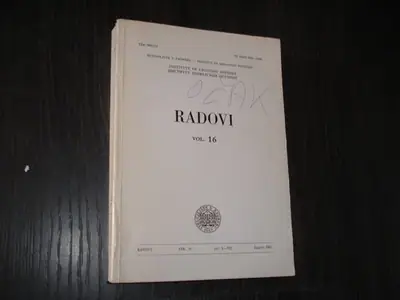 Naslovnica: Radovi Instituta za hrvatsku povijest 16