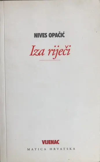 Naslovnica: Iza riječi