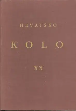 Naslovnica: Hrvatsko kolo, knjiga XX/1939