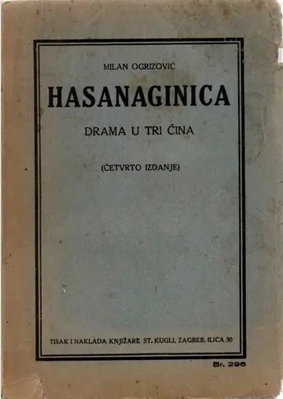 Naslovnica: Hasanaginica drama u tri čina