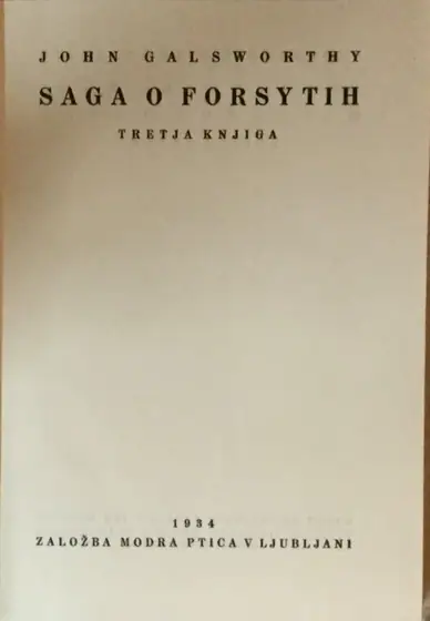 Naslovnica: Saga o Forsytih 3