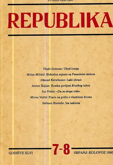 Naslovnica: Republika 7-8/1990