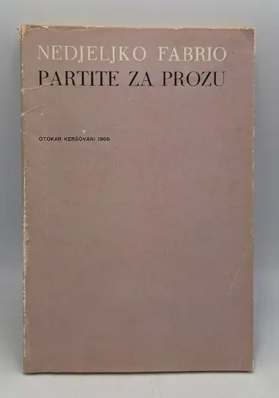Naslovnica: Partite za prozu