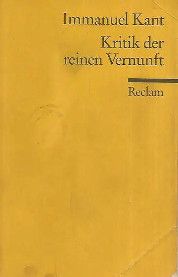 Naslovnica: Kritik der reinen Vernunft