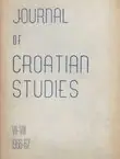 Naslovnica: Journal of Croatian Studies VII-VIII/1966-67