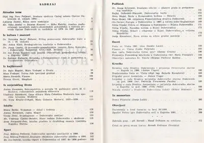 Naslovnica: Dubrovački horizonti 31/1991.
