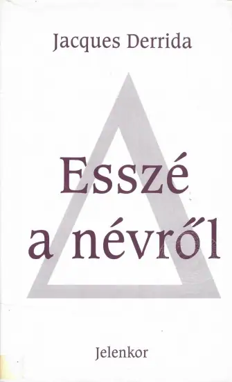 Naslovnica: Esszé a névről
