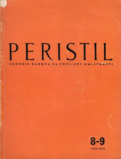 Naslovnica: PERISTIL - Zbornik radova za povijest umjetnosti 8-9/1965-1966
