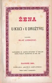 Naslovnica: žena u kući i u društvu - lošije stanje