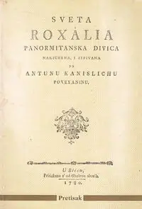 Naslovnica: SVETA ROXALIA