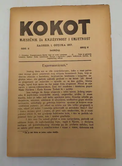 Naslovnica: Časopis Kokot br. 8/1917