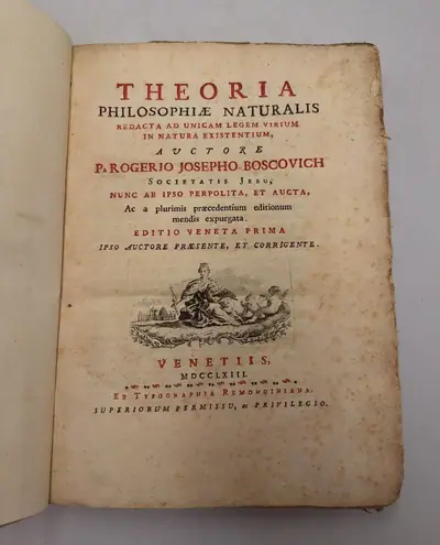 Naslovnica: Theoria philosophiae naturalis redacta ad unicam legem virium in natura existentium