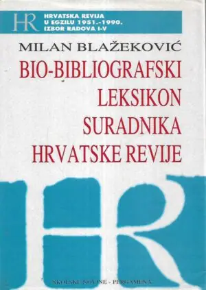 Naslovnica: Bio-bibliografski leksikon suradnika Hrvatske revije