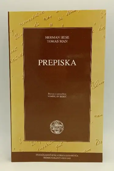 Naslovnica: Hermann Hesse, Thomas Mann: Prepiska