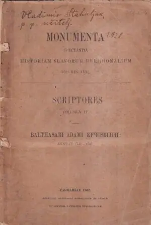 Naslovnica: Scriptores annue 1748-1767
