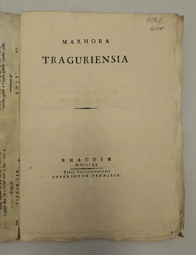 Naslovnica: Marmora Traguriensia