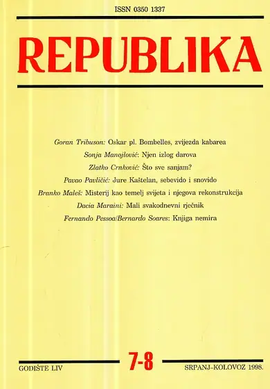 Naslovnica: Republika 7-8/1998